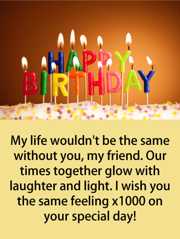 Send Laughter! Happy Birthday Card for Friends