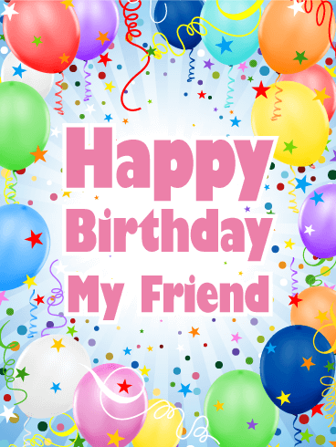 Let's Party! Happy Birthday Card for Friends