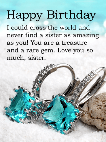 Love You so Much - Happy Birthday Card for Sister