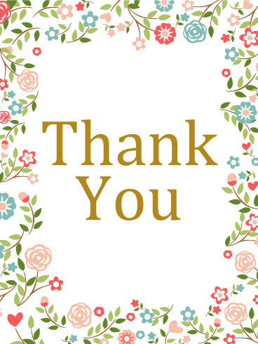Thank You Flower Card